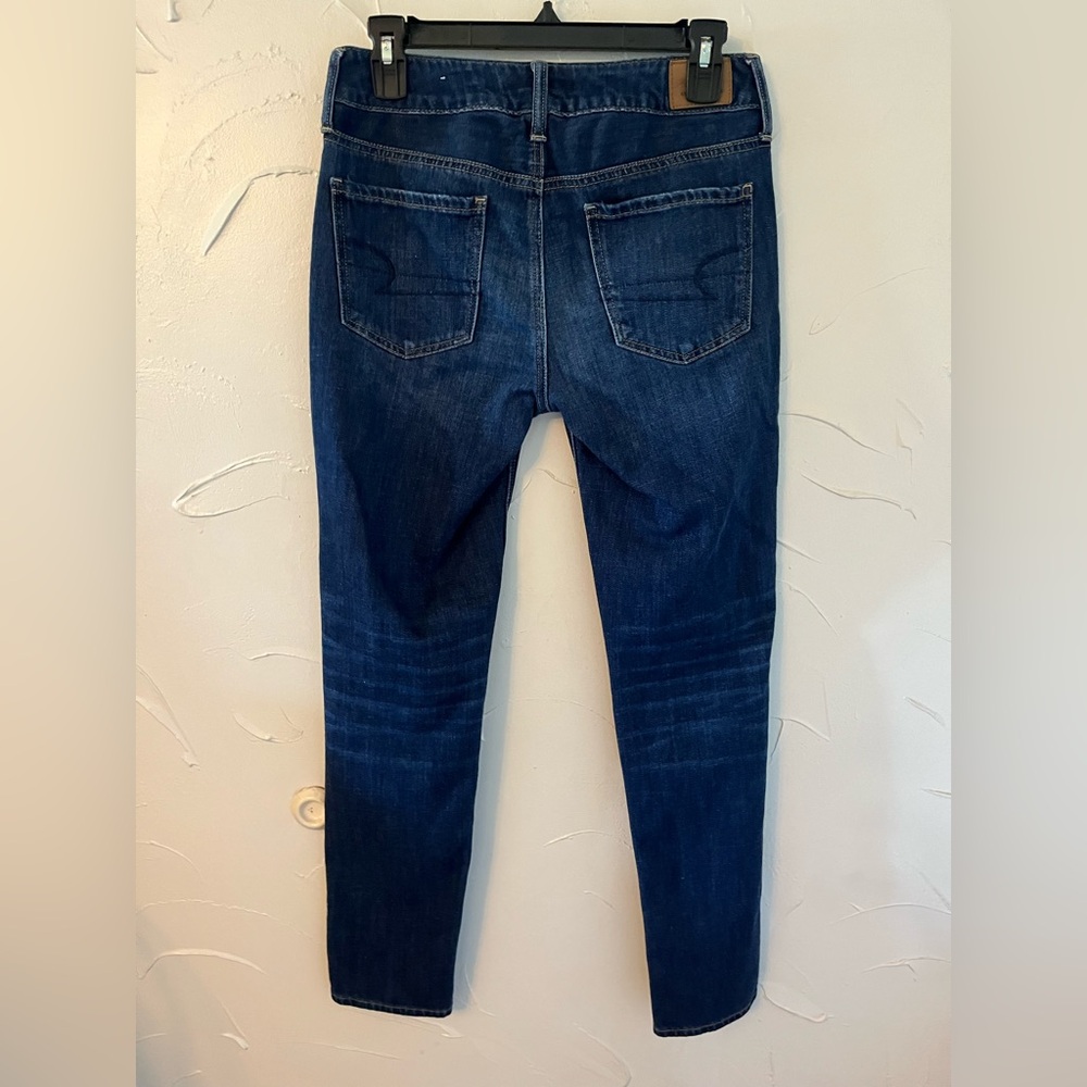 American Eagle Outfitters Tomgirl Distressed Button Fly Jeans SZ 0 - Picture 2 of 11